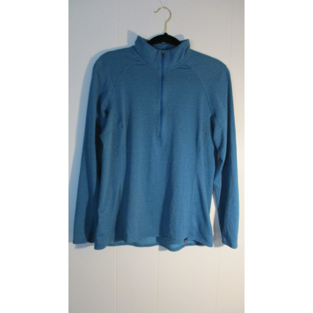 Patagonia Long Sleeve 1/4 Zip Pullover Waffle Knit Womens Shirt Size Medium